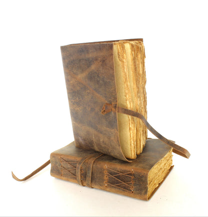 Rustic Vintage Leather Journal with String Closure, each