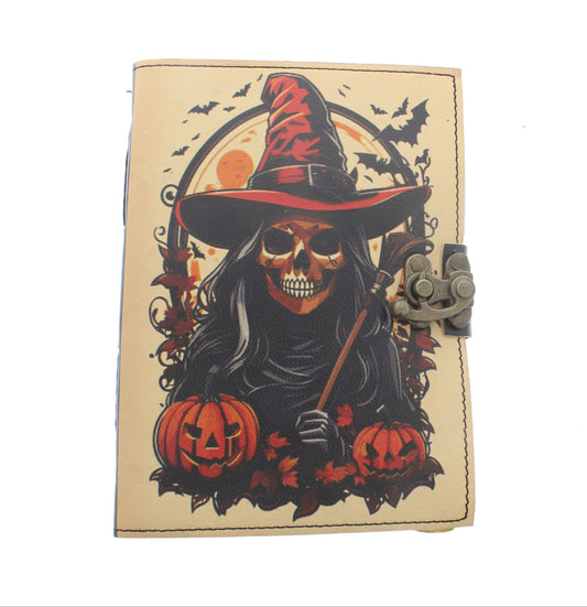 Halloween Theme journal leather printed, sold by ea