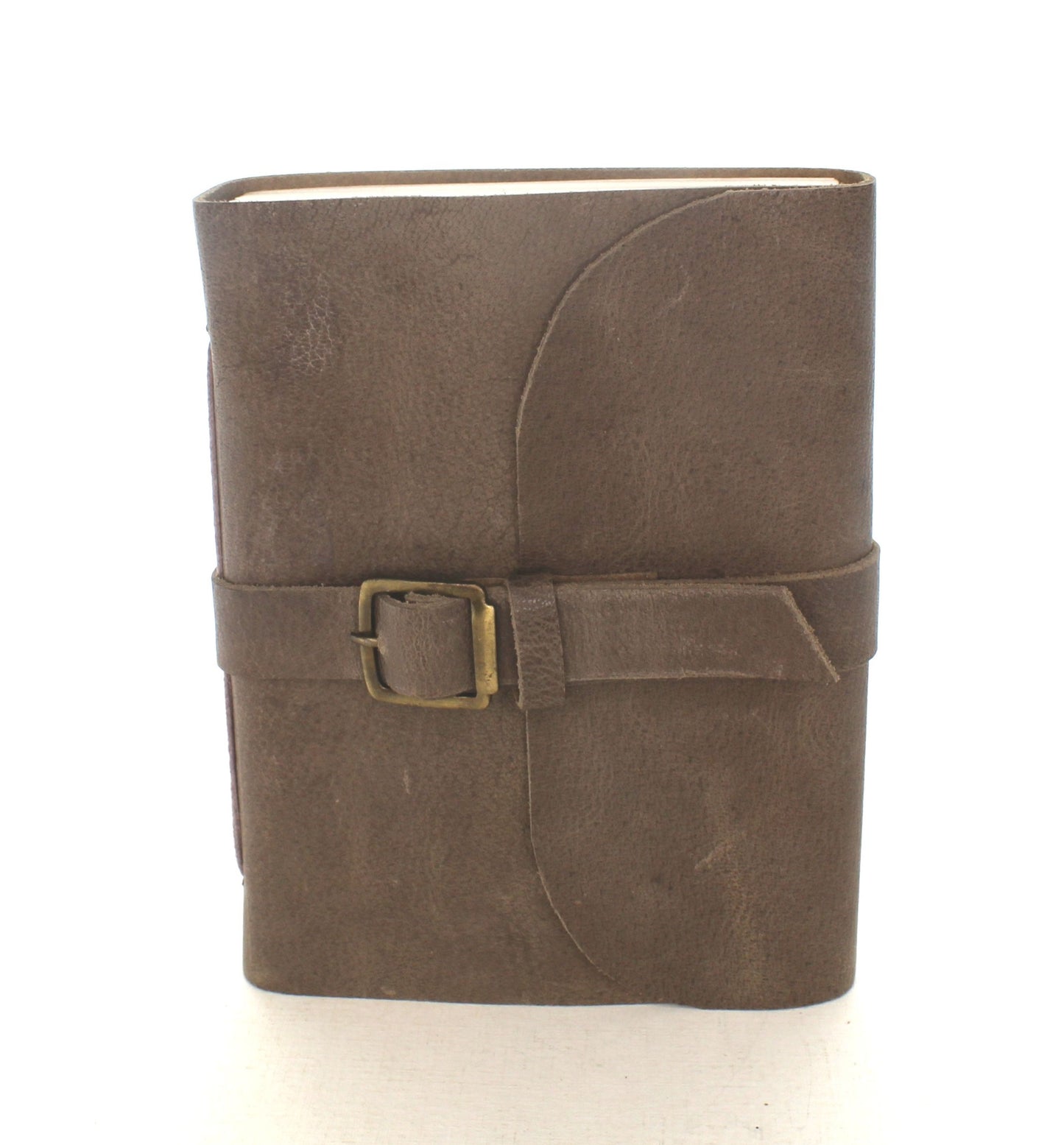 Distressed Leather Journal with Buckle Strap, each