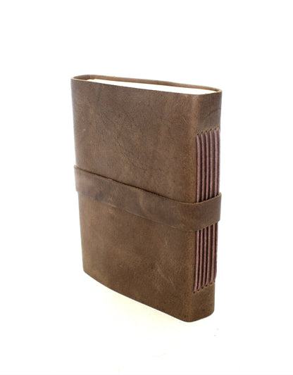 Distressed Leather Journal with Buckle Strap, each