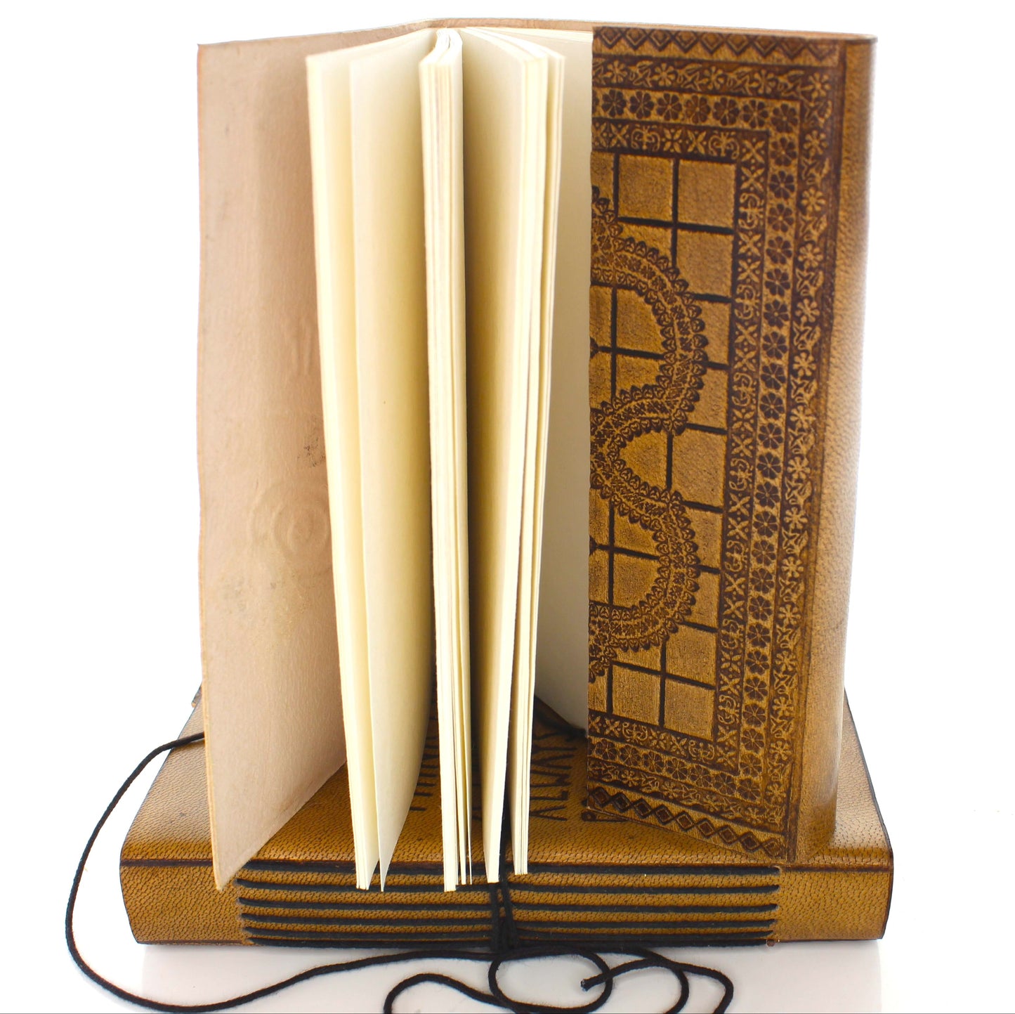 5"x7" Proton Embossed Leather Journal with Strap, each