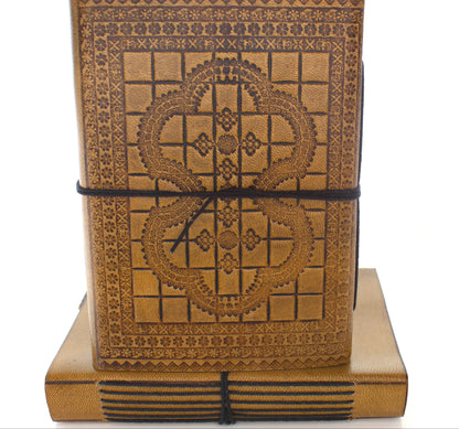 5"x7" Proton Embossed Leather Journal with Strap, each