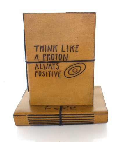 5"x7" Proton Embossed Leather Journal with Strap, each