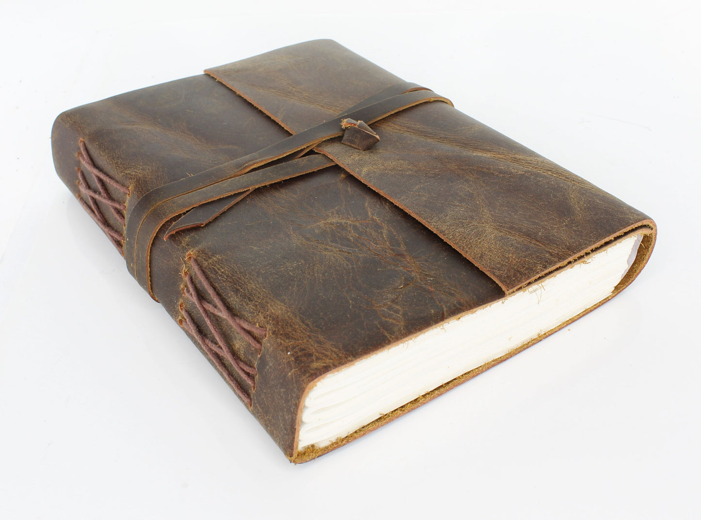 Vintage Leather Journal with String Closure, each