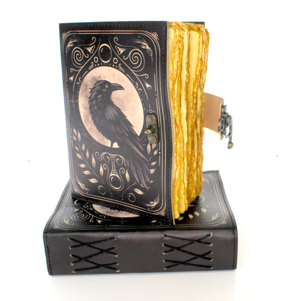 5" x 7" Crow Printed Leather Journal