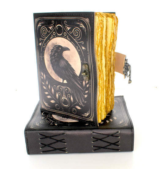 5" x 7" Crow Printed Leather Journal
