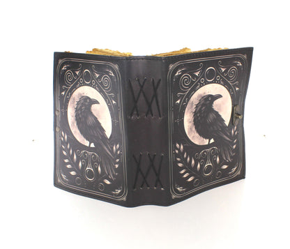 5" x 7" Crow Printed Leather Journal