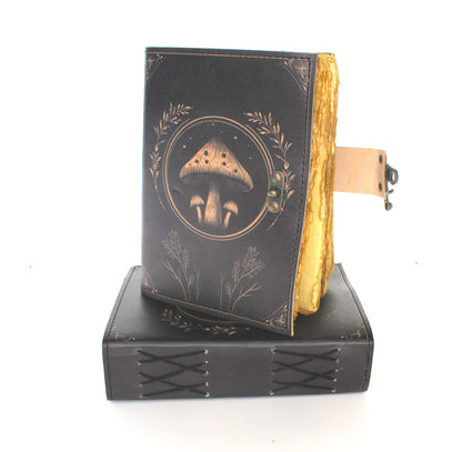 5" x 7" Mushroom Printed Leather Journal