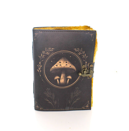 5" x 7" Mushroom Printed Leather Journal