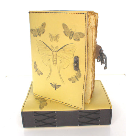 5" x 7" Moth Printed Leather Journal