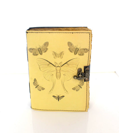 5" x 7" Moth Printed Leather Journal