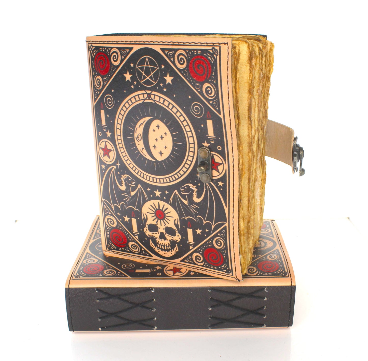 5" x 7" Skull Printed Leather Journal
