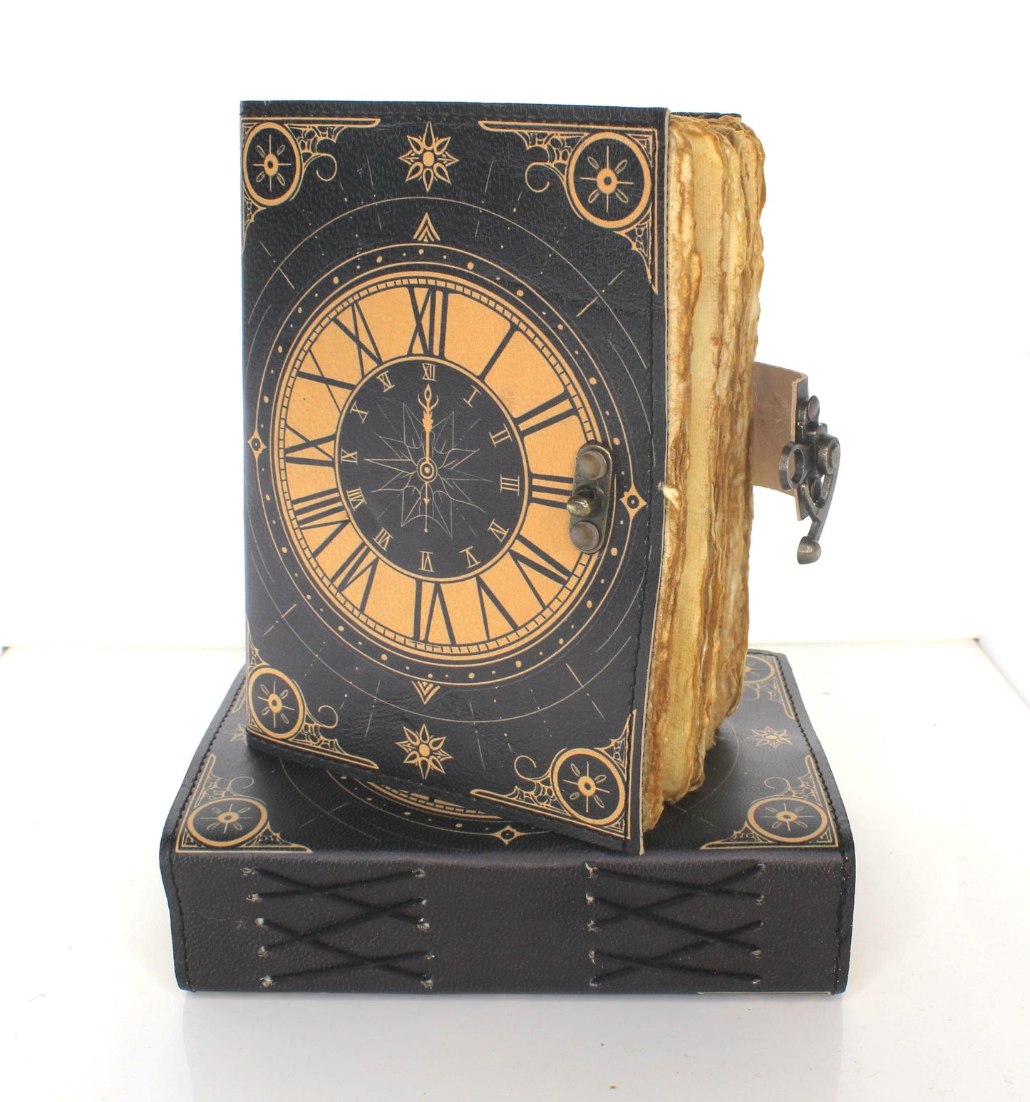 5" x 7" Clock Printed Leather Journal, each