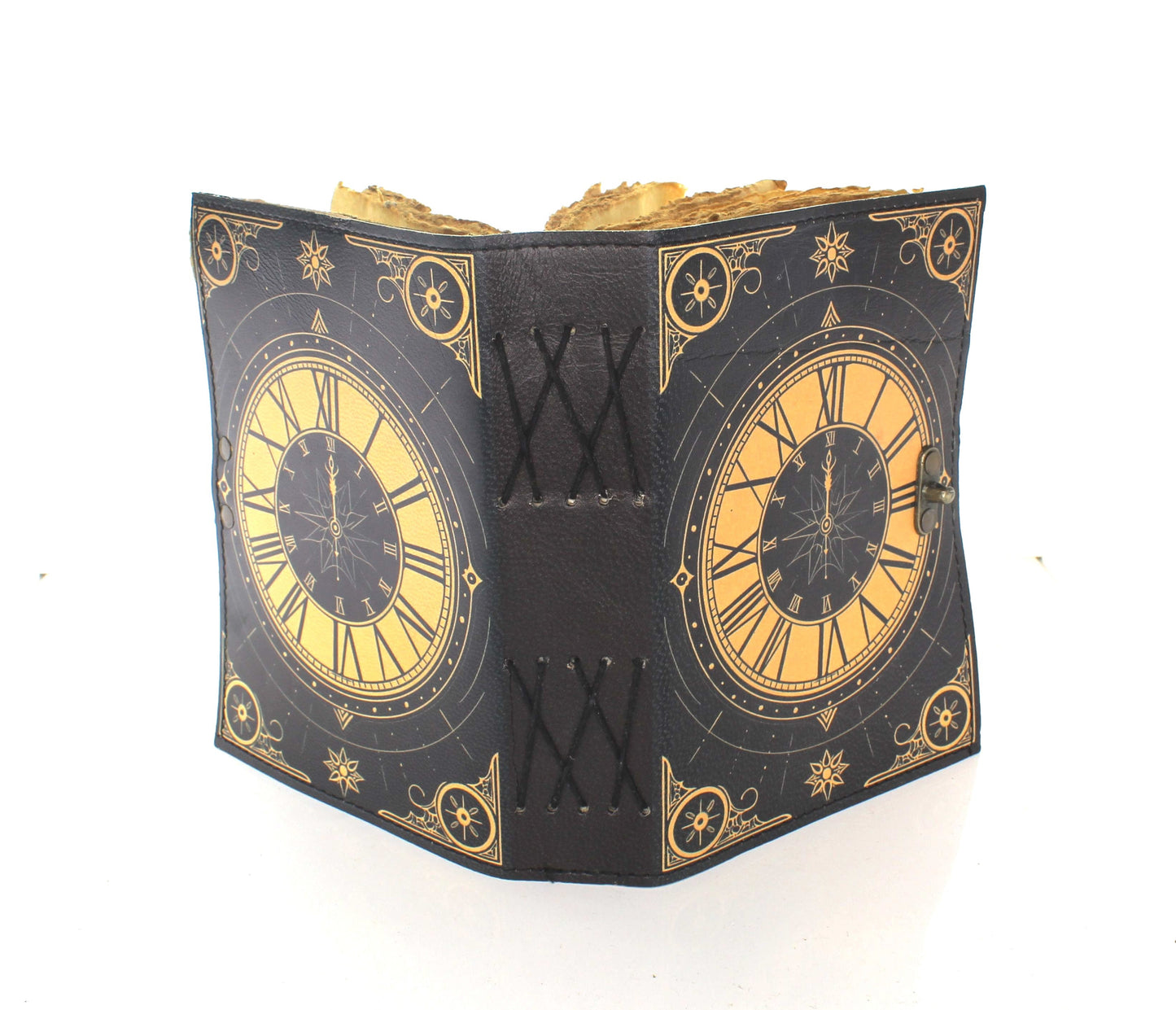 5" x 7" Clock Printed Leather Journal, each