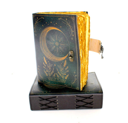 5" x 7" Moon Printed Leather Journal