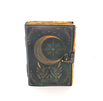 5" x 7" Moon Printed Leather Journal