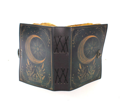 5" x 7" Moon Printed Leather Journal