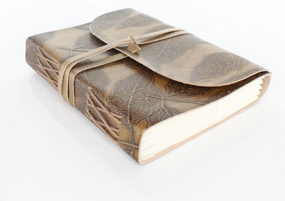 Leaf Embossed Leather Journal, each