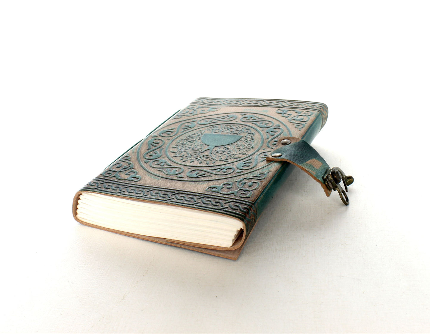 Star Pentacle Embossed Leather Journal with Lock, each