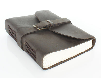 Vintage Leather Journal with Belt Closure, each