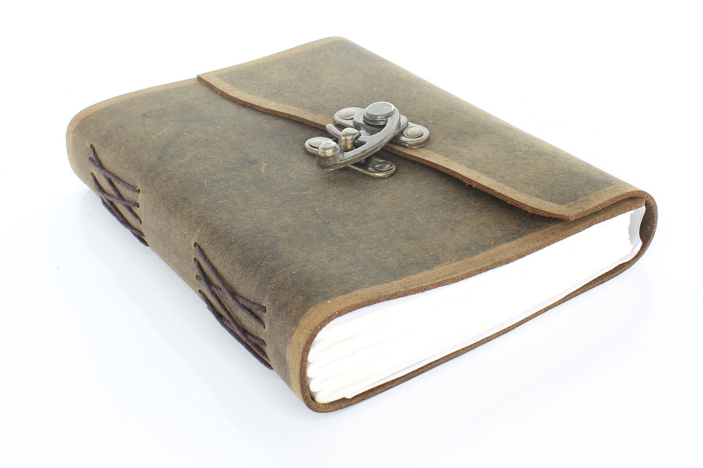 Leather Journal with Lock Closure, each