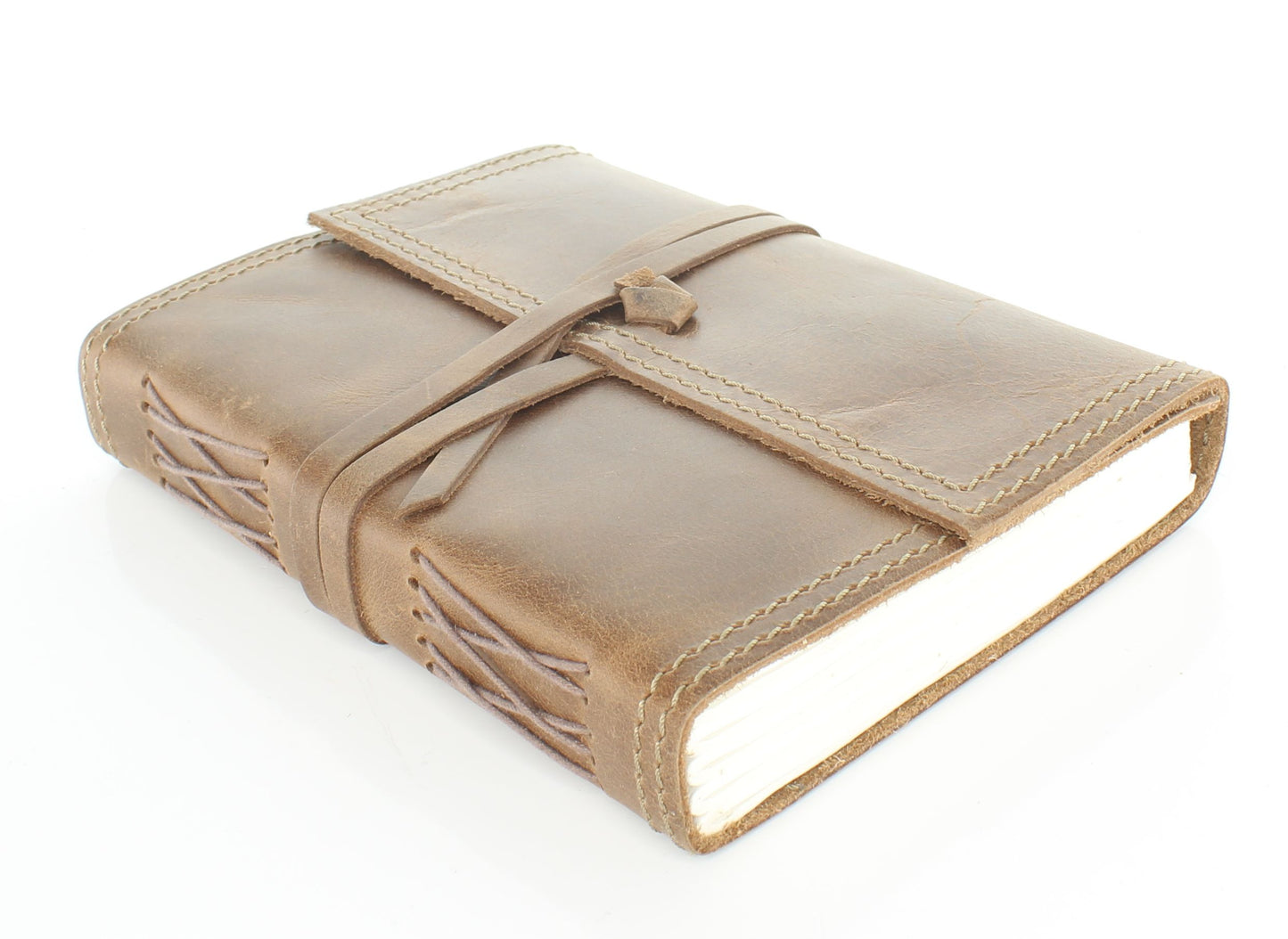 Vintage Leather Journal with String Closure, each