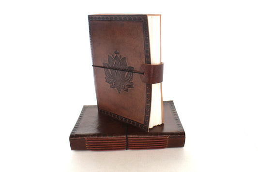 Lotus Embossed Leather Journal, each