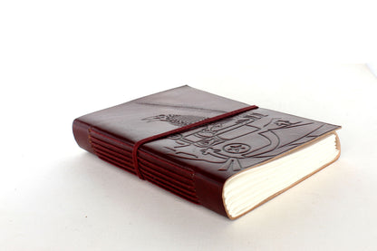 Bird Embossed Leather Journal with String Closure, each 