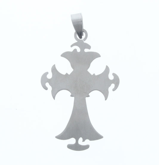 Antique Silver Cross Pendant w/bail, ea