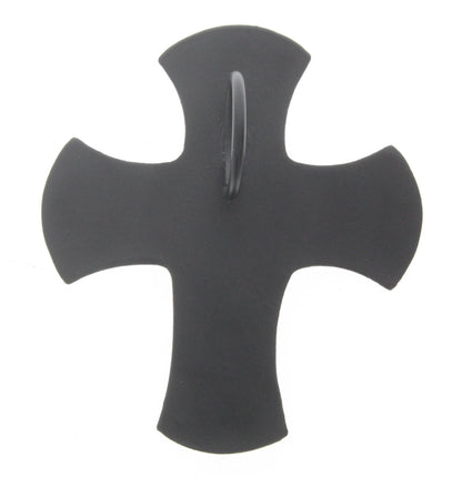 Hide Pattern Cross Pendant w/Ring, ea