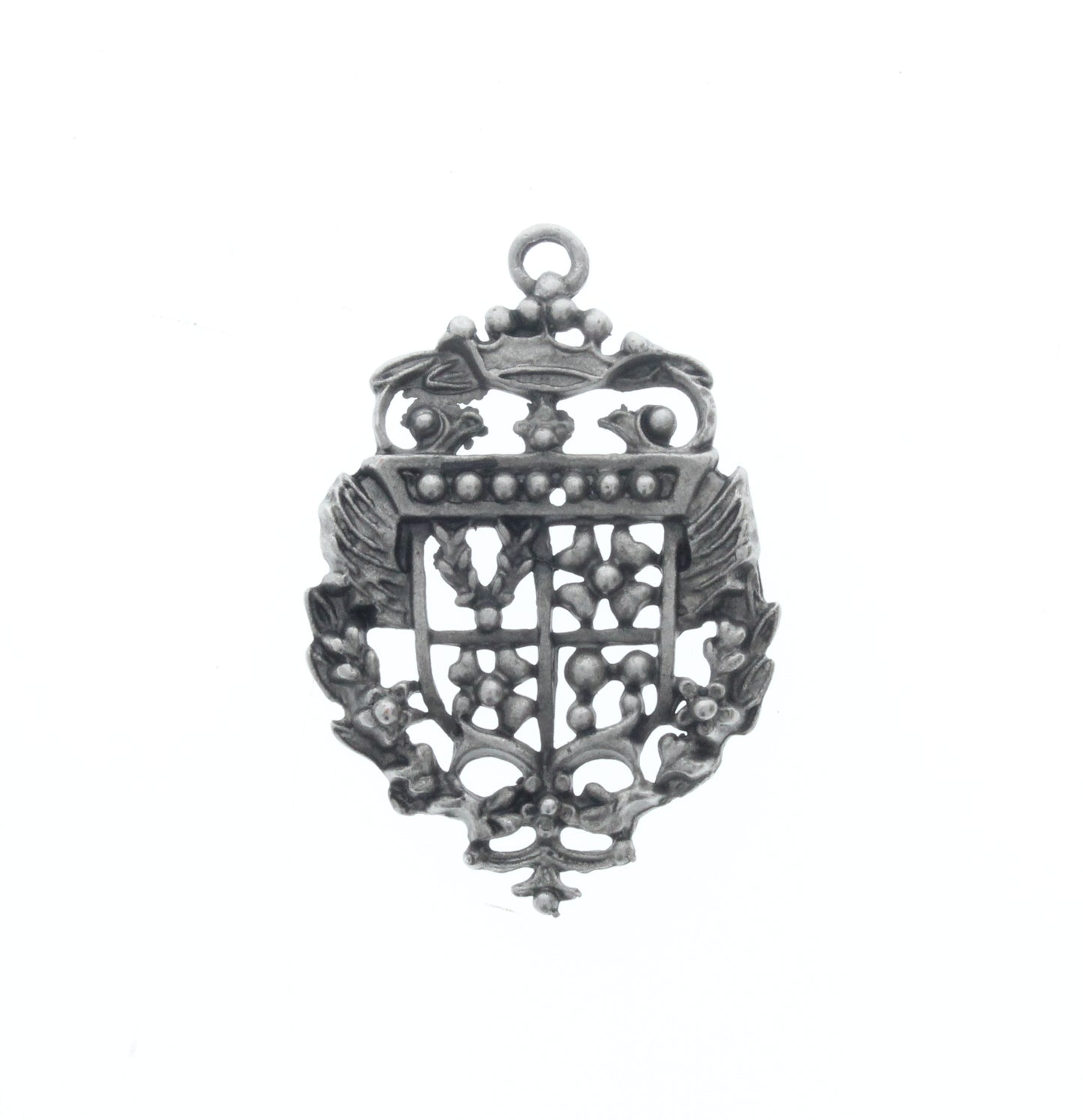 Baroque Crown Emblem Pendant, ea