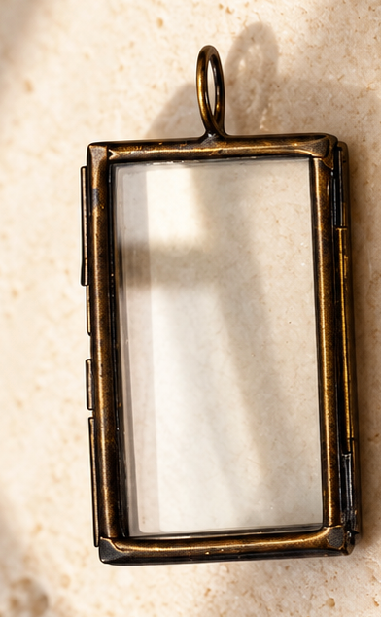 Rectangle Glass Frame Pendants, , 1″ x 1.62″, Pack of 6 | Botanical & Cross Stitch Keepsake Lockets 1″ × 1.62″, Pack of 6