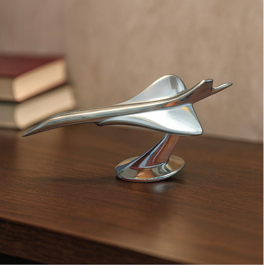Vintage-Style Airplane Desk Decor – Polished Metal Finish, each, Concord replica