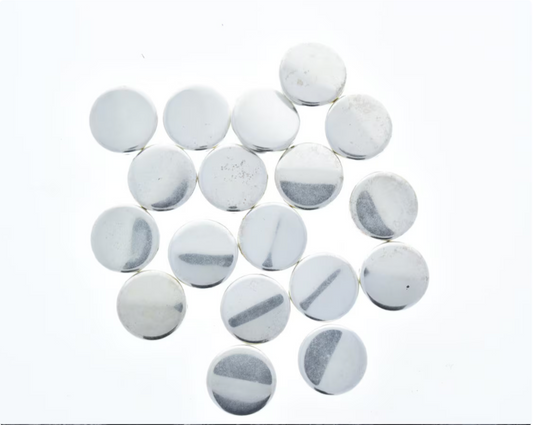 17x4mm Classic Silver Smooth Round Disc Beads, strand