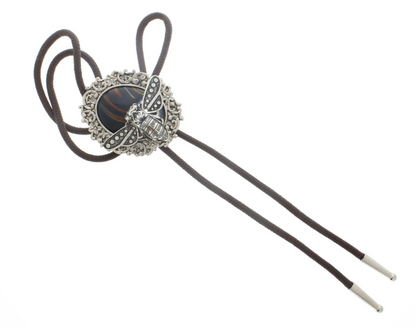 62mm x 51mm Stone & Silver Bee Bolo, made in USA, each