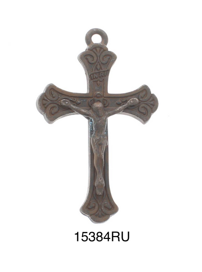 Christ Crucifix pendant selection, Rustic Bronze, pack of 3 each