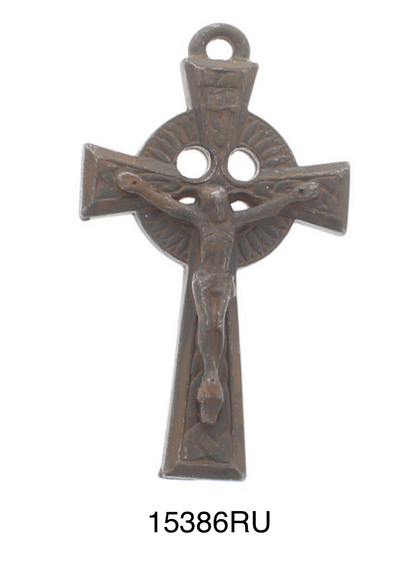 Christ Crucifix pendant selection, Rustic Bronze, pack of 3 each