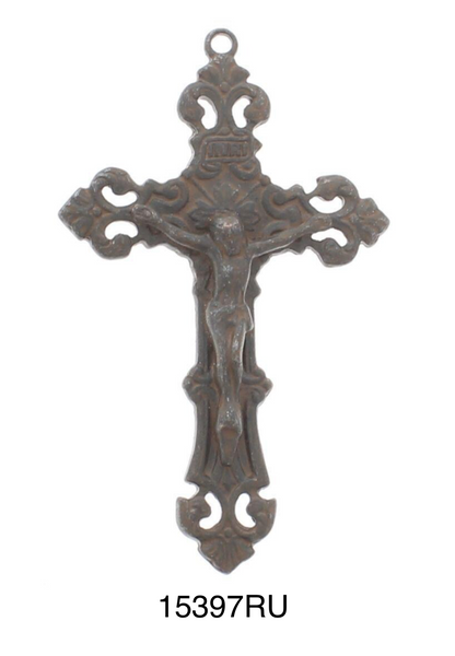 Christ Crucifix pendant selection, Rustic Bronze, pack of 3 each