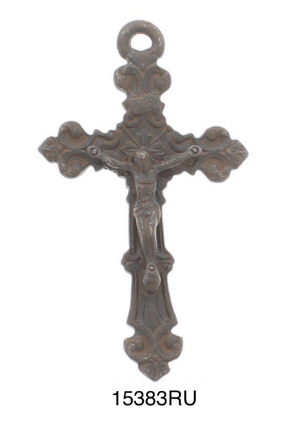 Christ Crucifix pendant selection, Rustic Bronze, pack of 3 each