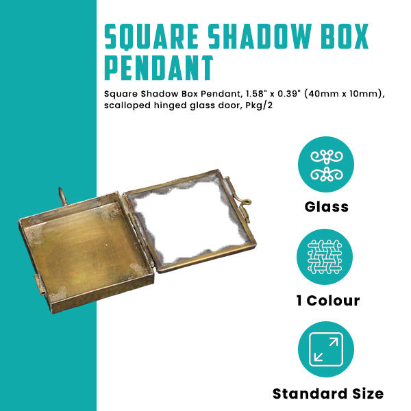 Square Shadow Box Pendant