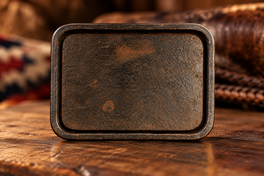 Rectangle Belt Buckle Base w/Raised Border, ea
