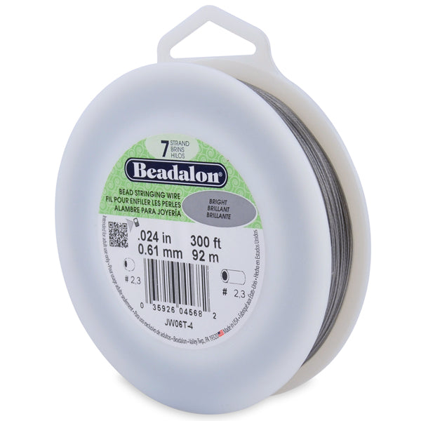 Beadalon Tiger Tail Wire, .024 gauge 300 feet roll, ea
