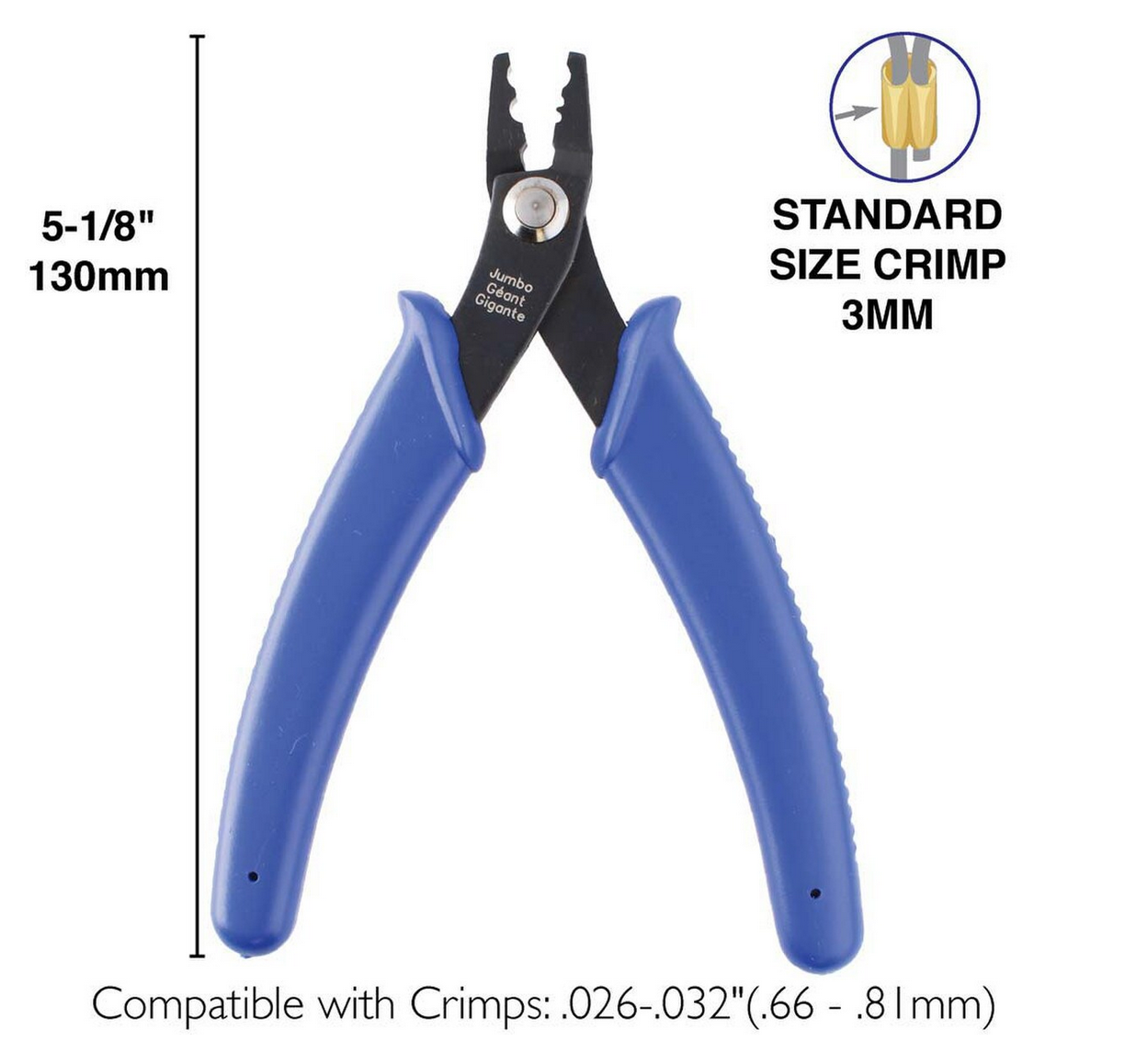 Beadsmith Mighty Crimping Pliers, for larger 3mm Crimps, each