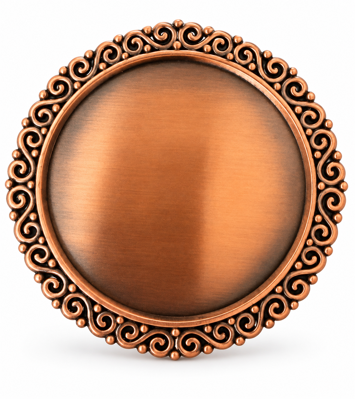 Round Ornate Scrolled Bezel Belt Buckle, each