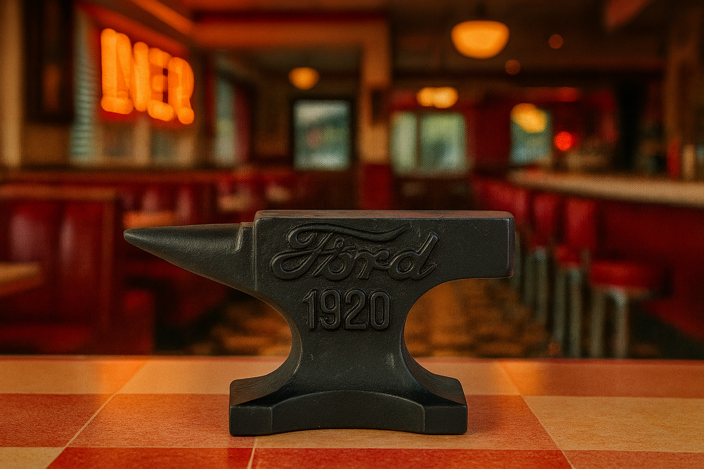 Ford 'FORD 1920' Cast Iron Miniature Anvil, Cast iron, Each