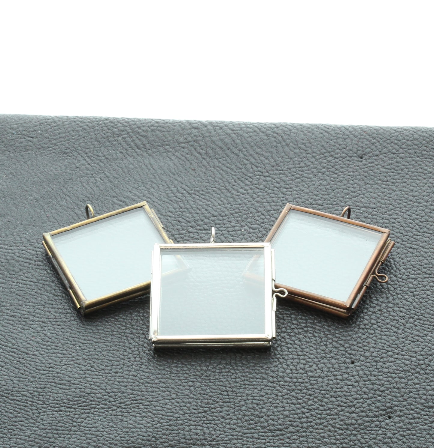Large Glass Frame Lockets, Square our Largest Pendant, sold by 6 each