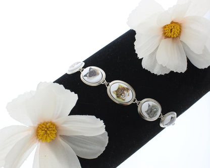 Vintage Cat Portrait Bracelet – Porcelain Cameo Style, made in USA, each