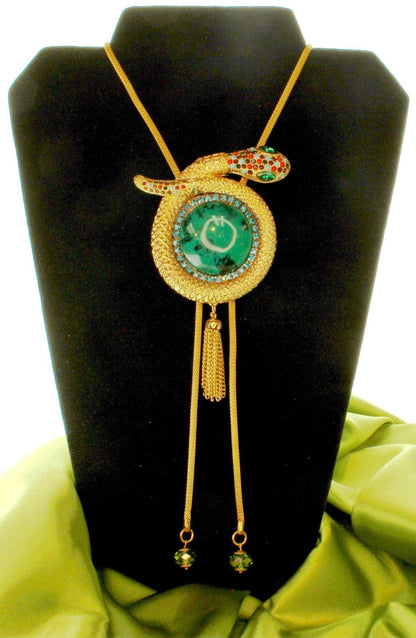 79mm Turquoise Coil Bolo Tie, made in USA, each