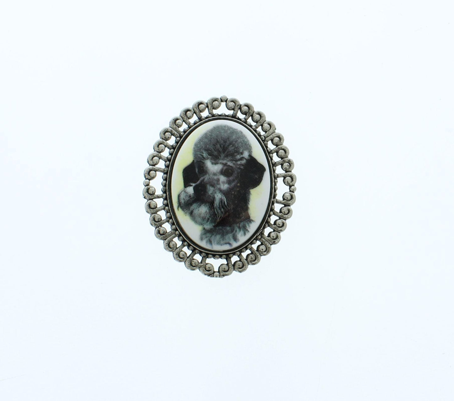 55mm x 45mm Vintage Dog Cameo Cabochons, made in USA, each
