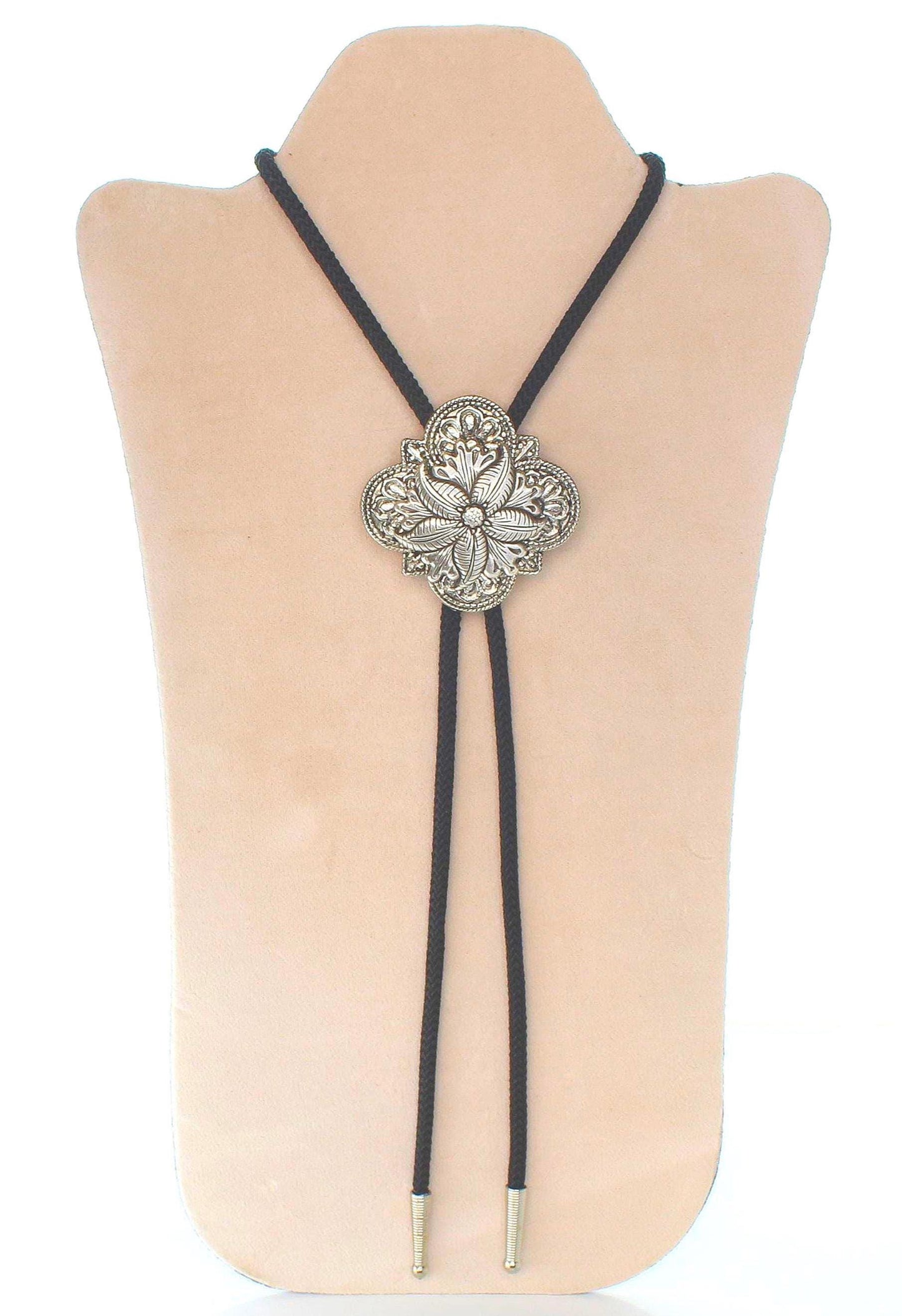 56mm Floral Concho Bolo Tie, made in USA, each